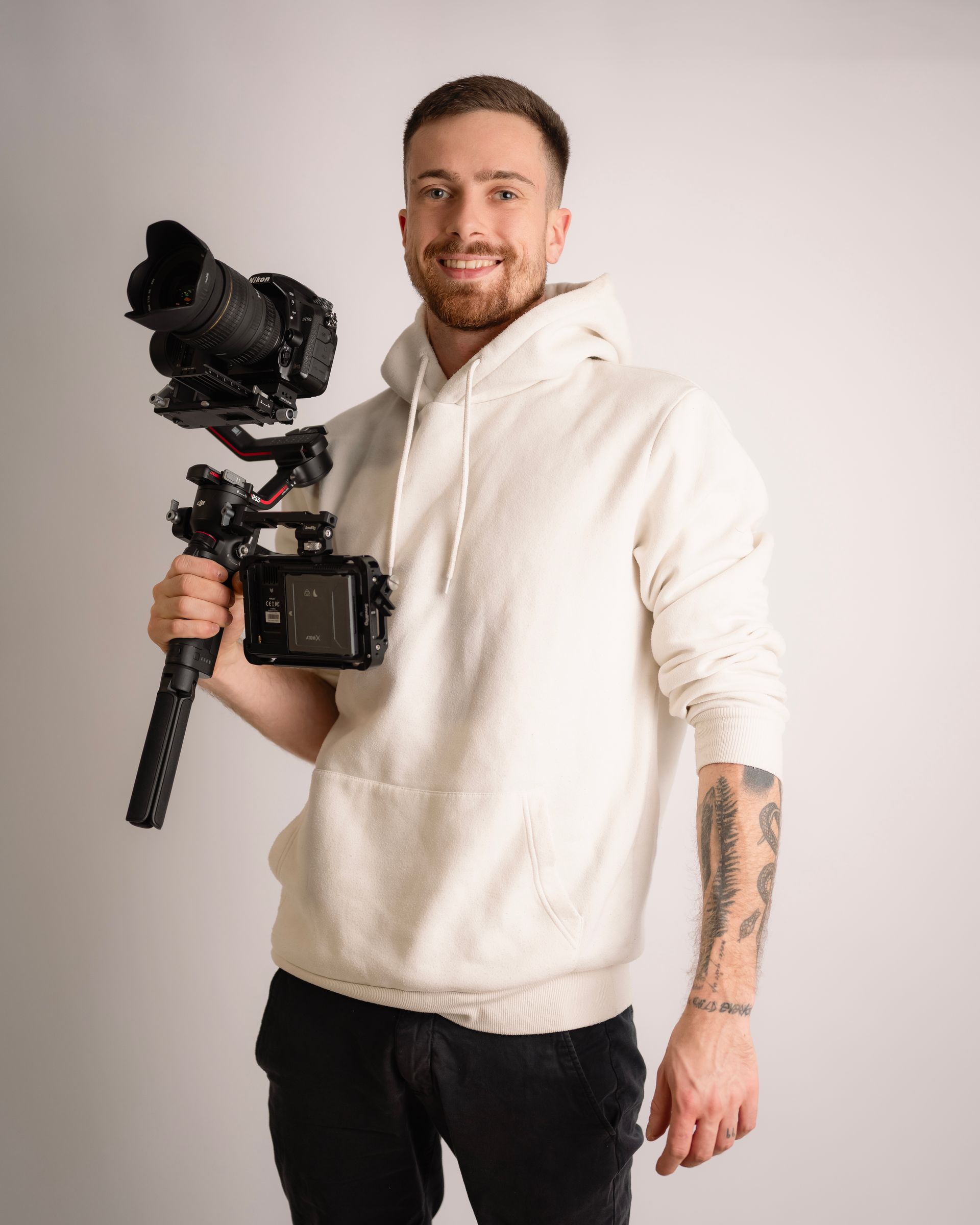Eric Heitz mit Kamera-Gimbal