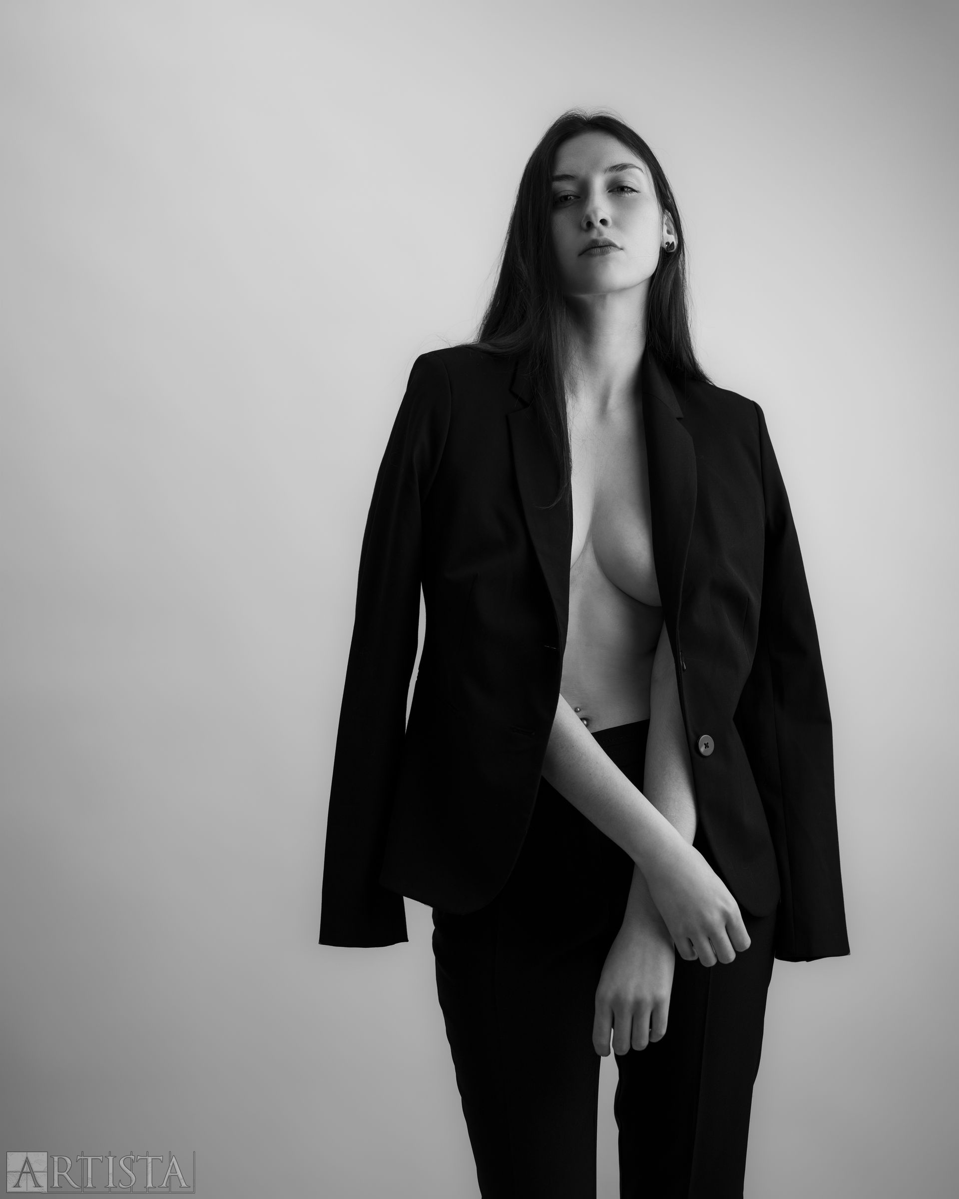 Fashion Portrait Schwarzweiß